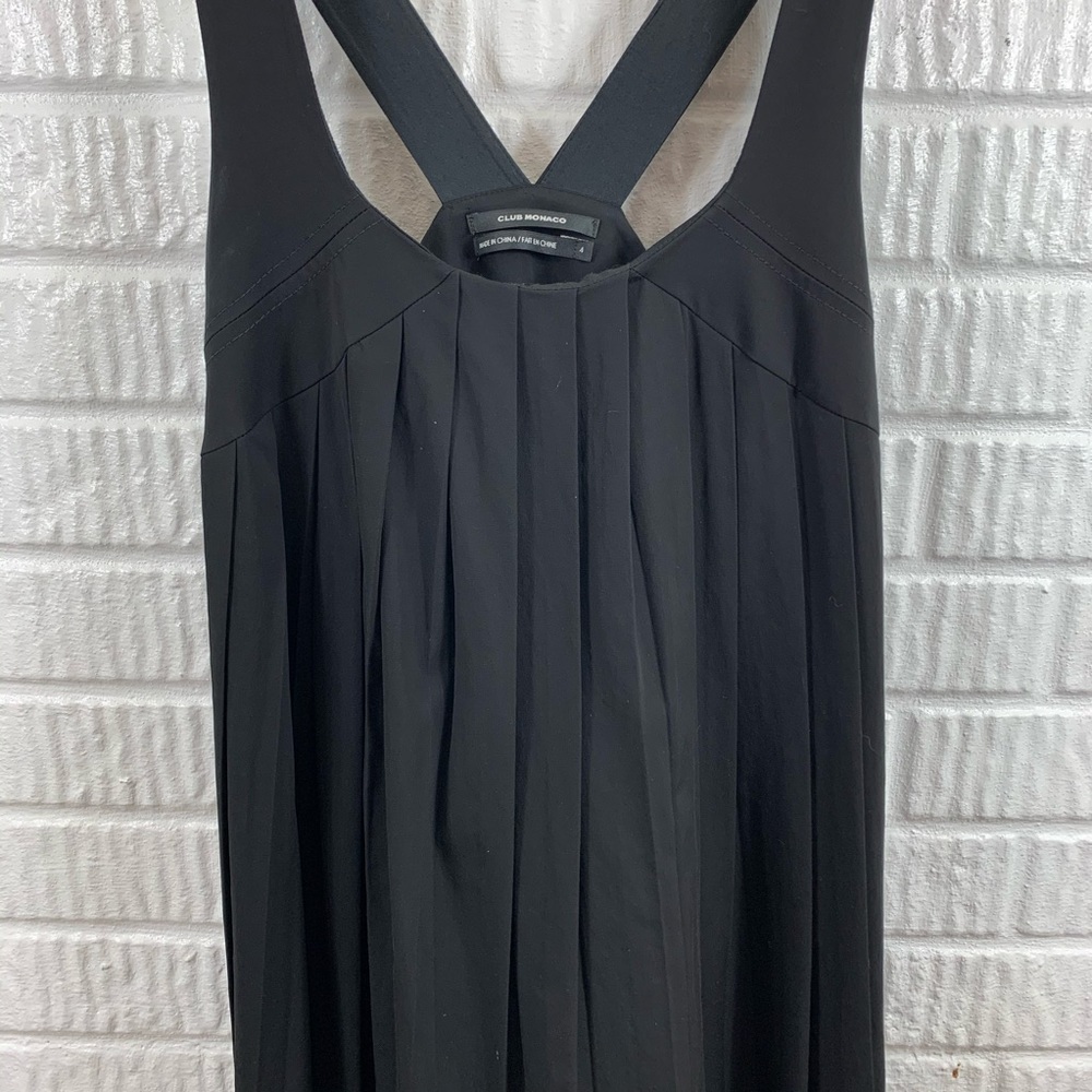 Club Monaco Pleated Mini Dress with Crossback Straps small